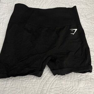 Gymshark Black Seamless High-Rise Bike Shorts with Logo